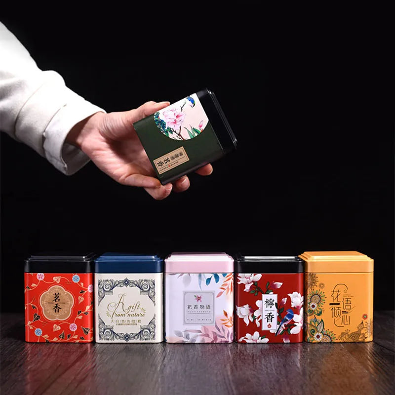 Mini Tinplate Tea Storage Box