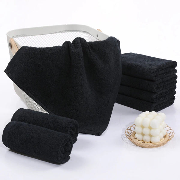 Black terry cotton soft face towel