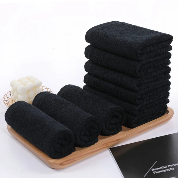 Black terry cotton soft face towel